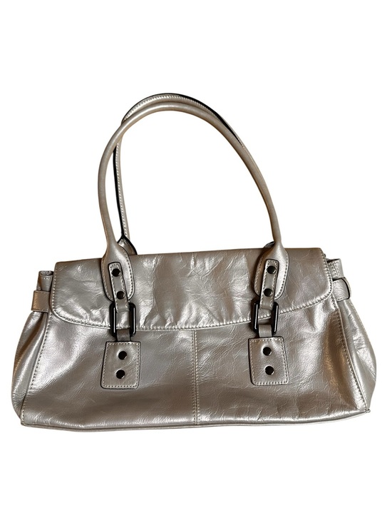 Worthington Handbags - Worthington Y2K Vintage Soho Pearl Metallic Signature Demi Flap Shoulder Bag
